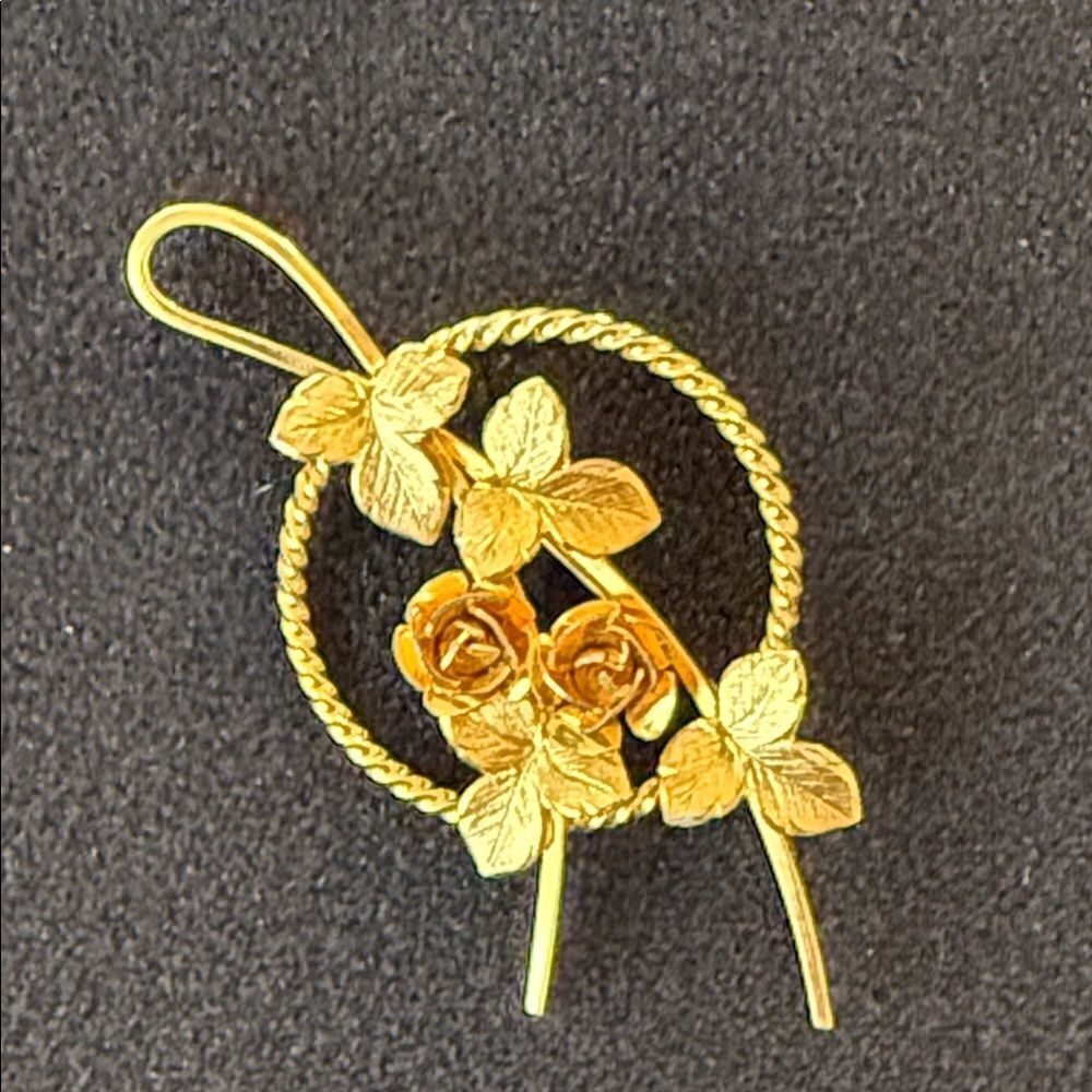 Bond Boyd Sterling Elegant Gold Floral brooch